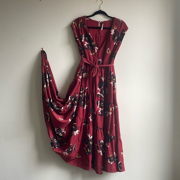 Free People ‘All I Got’ maxi dress with asymmetrical tiers, size 2 - Picture 4 of 11